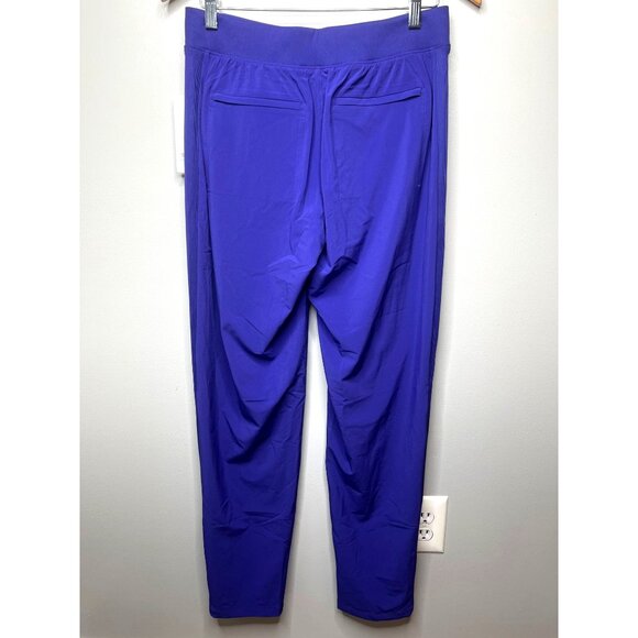 Athleta Womens Brooklyn Lined Pants Purple Ribbed Waist Size 6/T - Picture 8 of 16